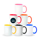 PROMO Box colored mugs inside and on handles for sublimation 11 oz SP