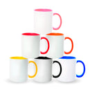 PROMO Box colored mugs inside and on handles for sublimation 11 oz SP