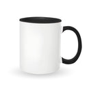 Black mugs inside and on handles for sublimation 11 oz