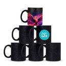Glitter Black magic mug for sublimation 11 oz - By Box of 36