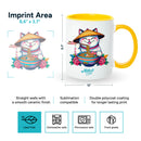 PROMO Box colored mugs inside and on handles for sublimation 11 oz SP