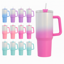 40 oz Sublimation Mug Tumbler with Removable Handle – Double Wall Stainless Steel, Blank for Custom Printing