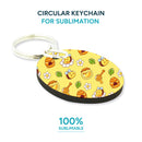Circular sublimate keychain (Pack of 6,12,36)