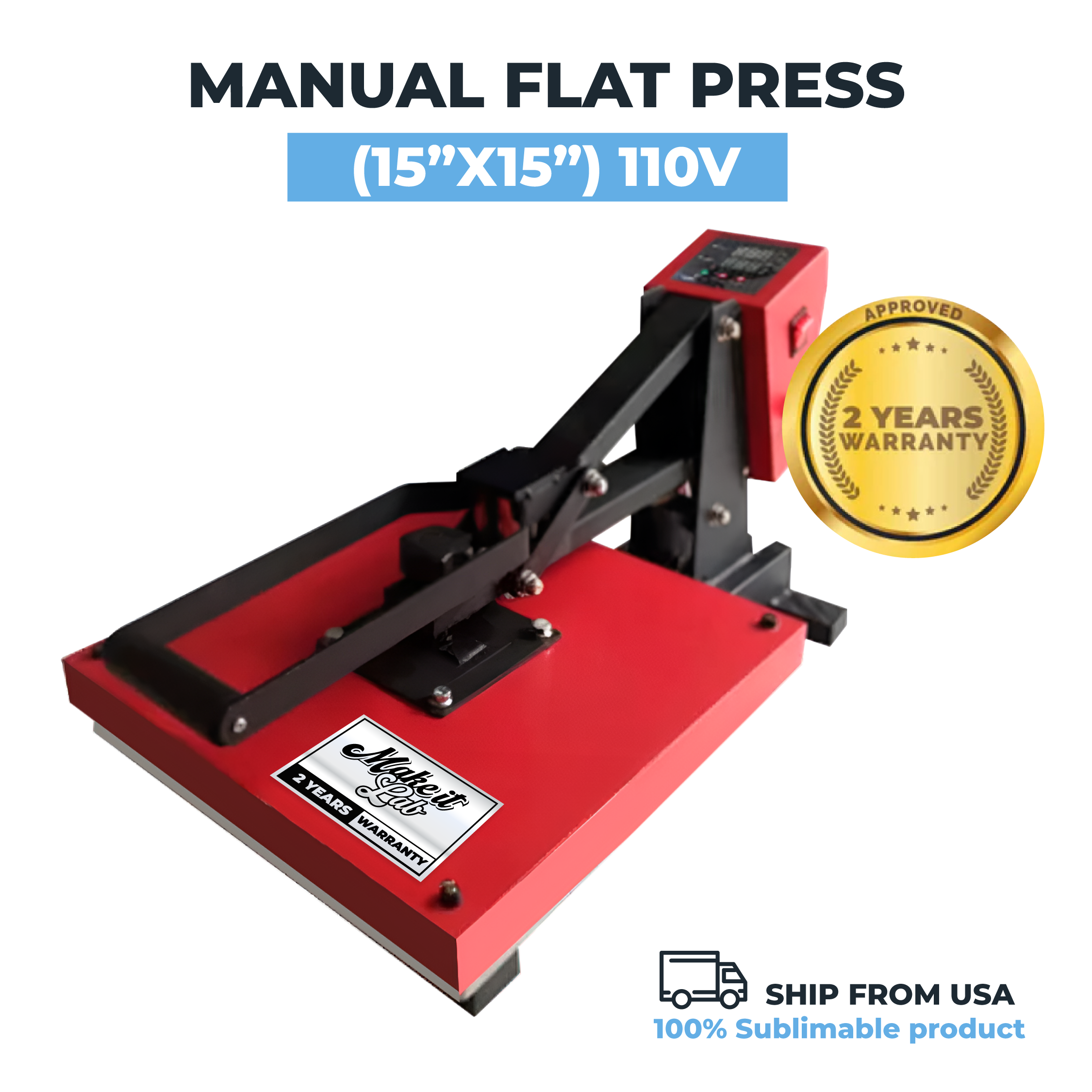 PROMO Make it Lab Manual Heat Press Machine 15 x 15