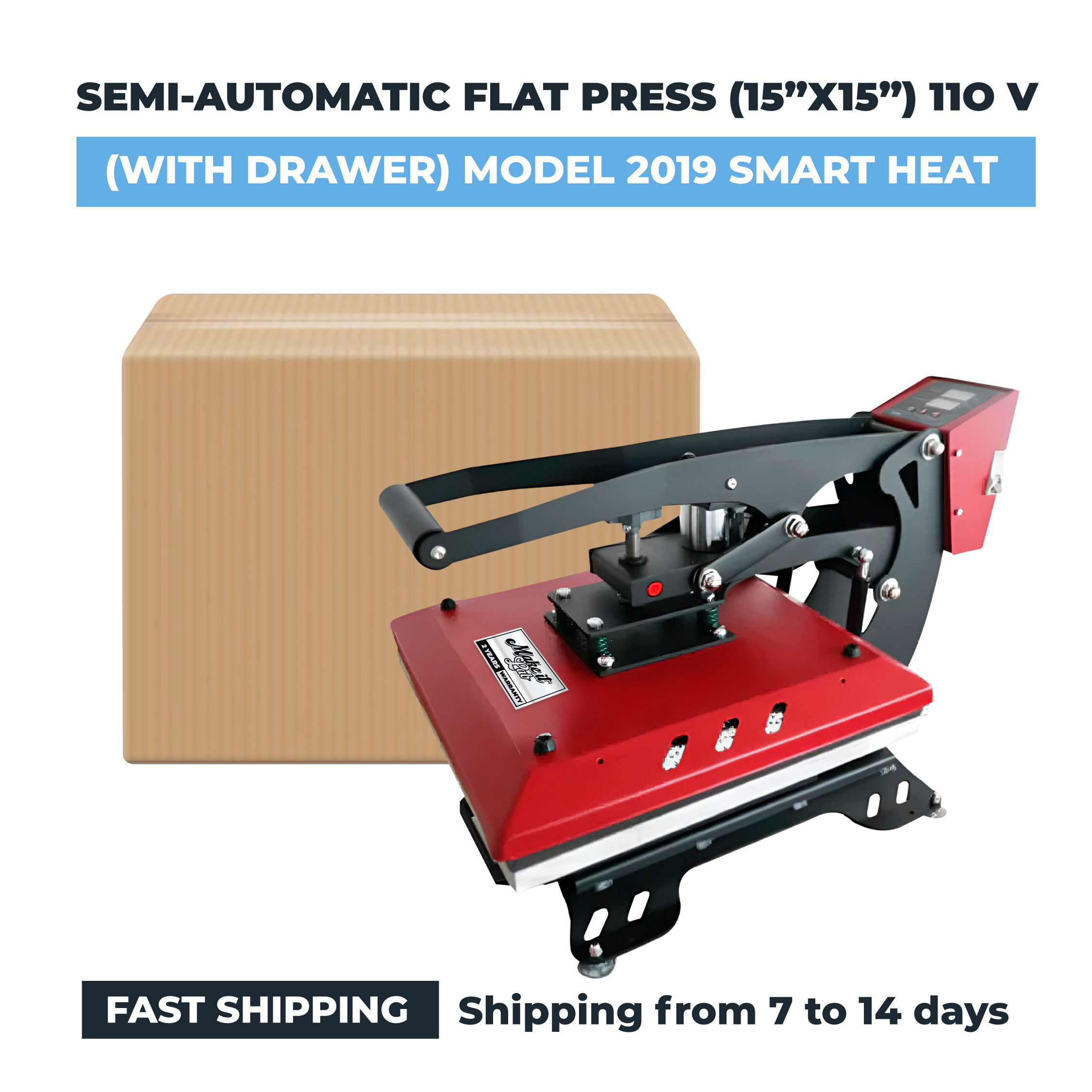 NEW Make it Lab AUTO OPEN Heat Press Machine 15 x 15