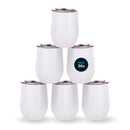 White 12oz Double Wall Stainless Steel Eggball Tumbler (Box 6,12,36)