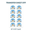 Printed DTF Sheets by Yards - Bluey design 1