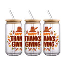 UV DTF WRAP LIBBEY CUP -  Thanksgiving design 6