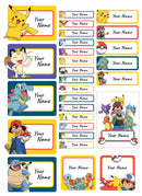 Boys Personalized Name Labels - 28 Stickers UV DTF Printing for Back To School- Waterproof for School Supplies