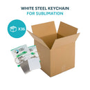 White Steel Keychain