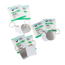 White Steel Keychain