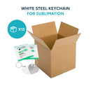White Steel Keychain