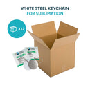 White Steel Keychain